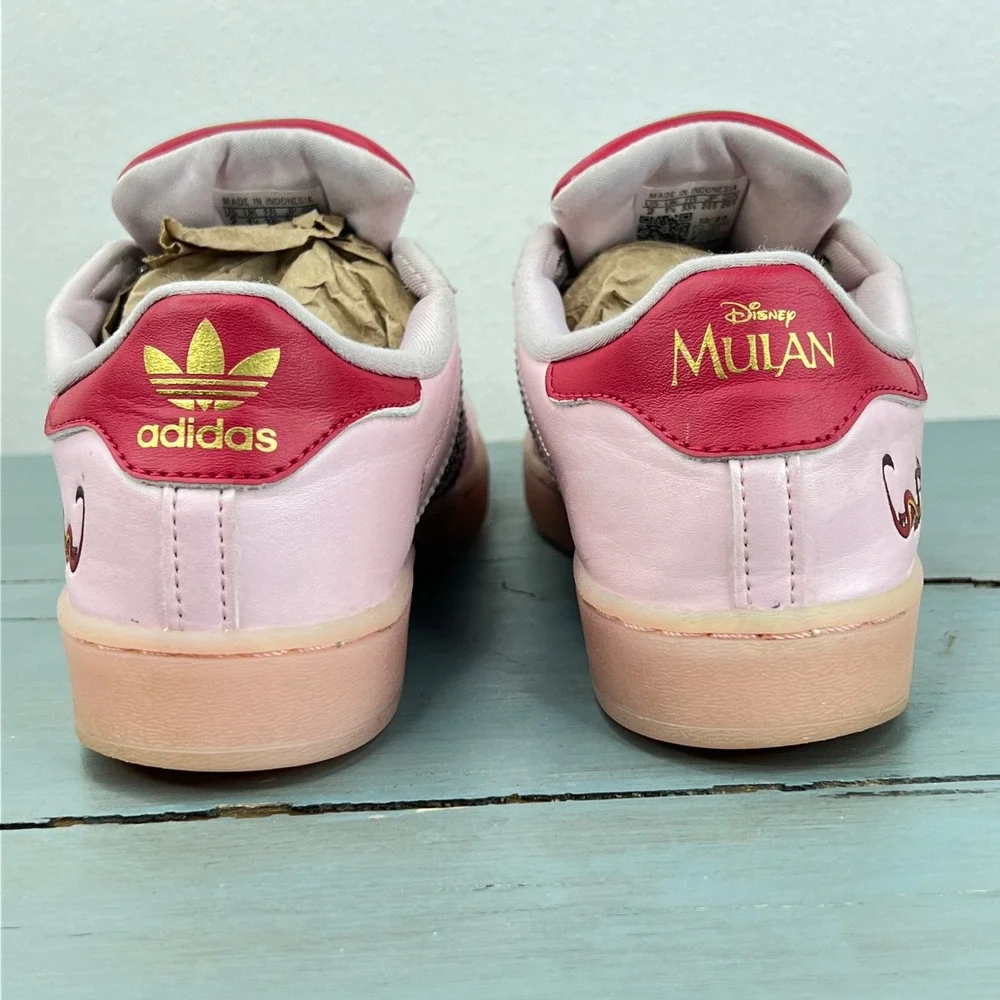 Adidas x Disney Mulan Superstar Pink Purple Mushu Girls Shoes IH5022 Size 2